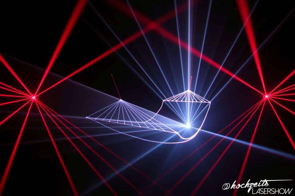 Lasershow Hochzeit Grafik aus dem eigenen Leben